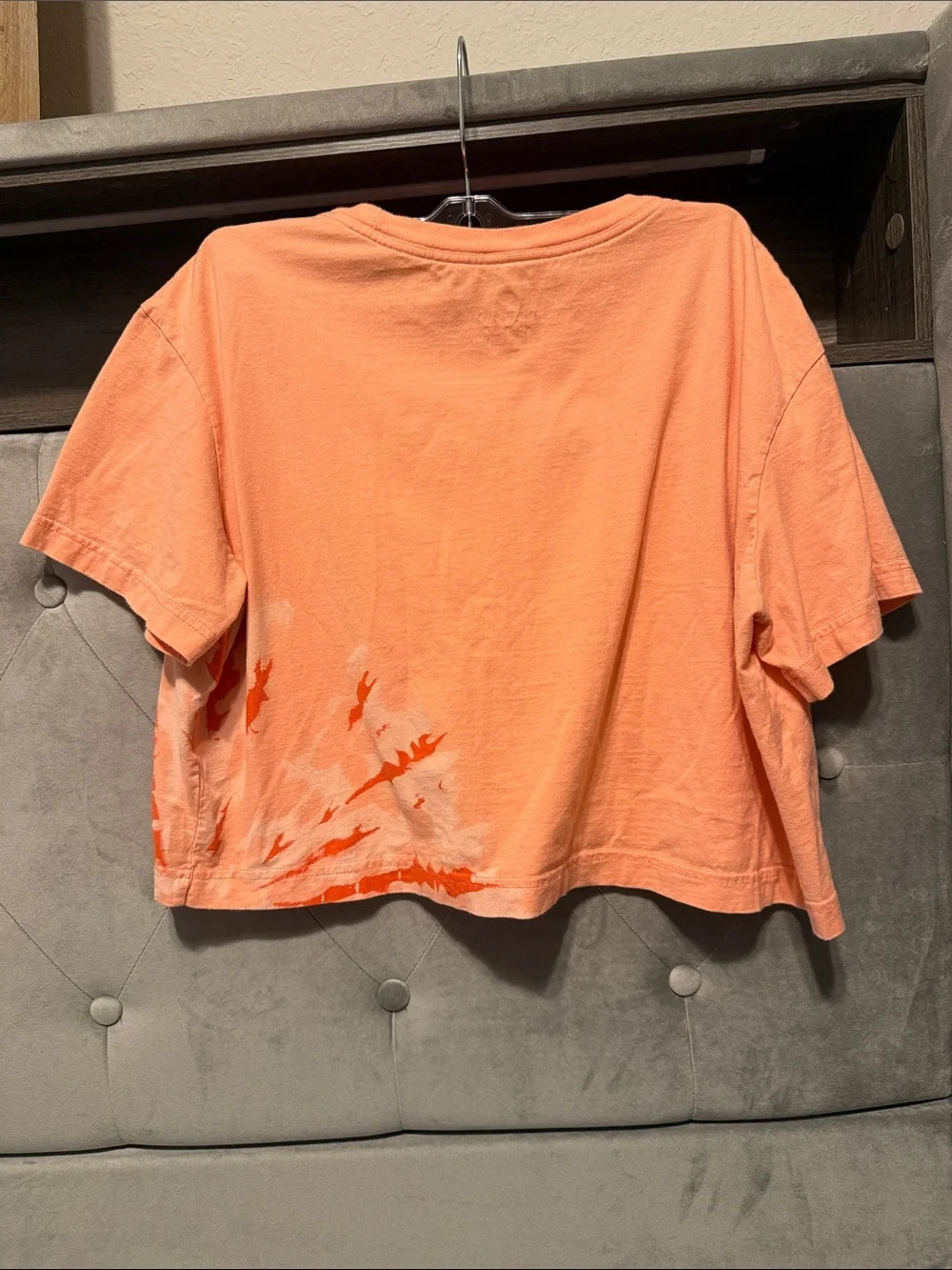 Nike Peach “Nike Inc.” Tie-Dye Cropped Tee Size M